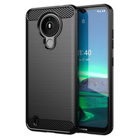 Carbon Case Flexible Cover TPU Case for Nokia 1.4 black