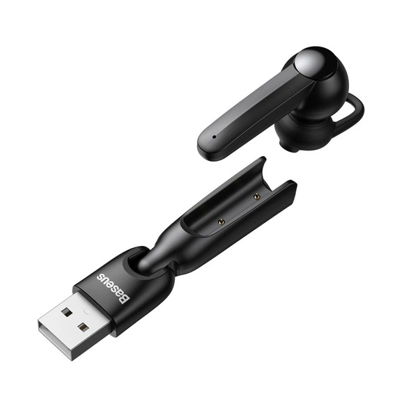 Baseus A05 Bluetooth 5.0 wireless headset mini headset + USB docking station black (NGA05-01)