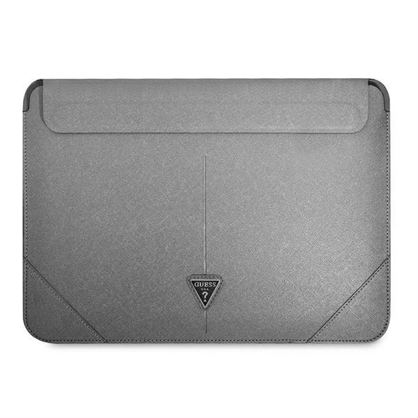 Guess Saffiano Triangle Logo étui pour ordinateur portable 14&quot; - argent