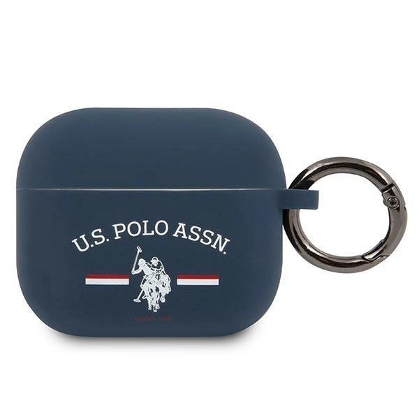 Etui U.S. Polo Assn. Silicone Collection na AirPods 3 - granatowe