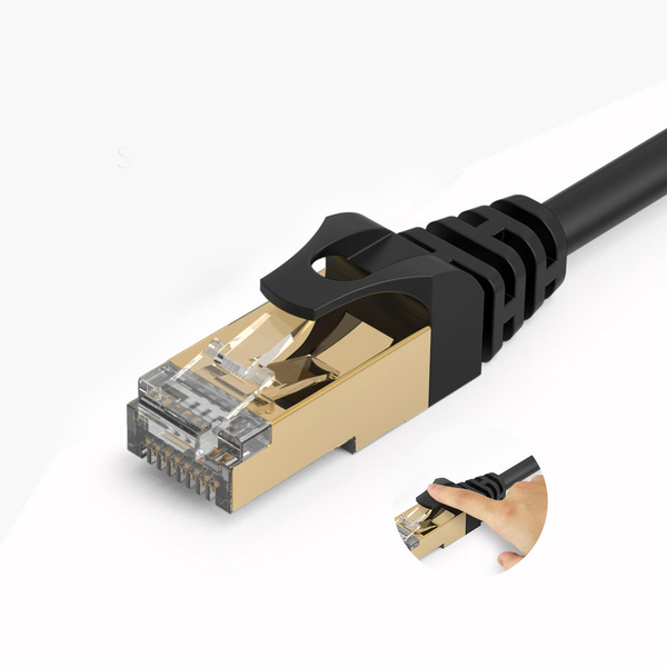 Orico PUG-C7 CAT7 10 Gbit/s RJ45 Ethernet-Netzwerkkabel, rund, 10 m, Schwarz
