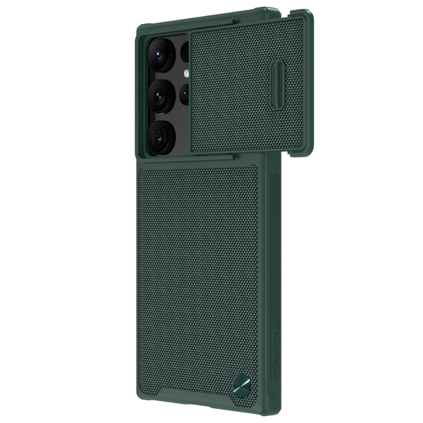 Nillkin Textured S Case etui Samsung Galaxy S22 Ultra pancerny pokrowiec z osłoną na aparat zielone