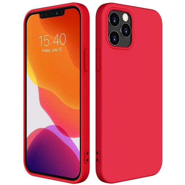 Silicone Case Flexibel Gummi Handyhülle Silikon Schutzhülle für iPhone 13 Pro rot