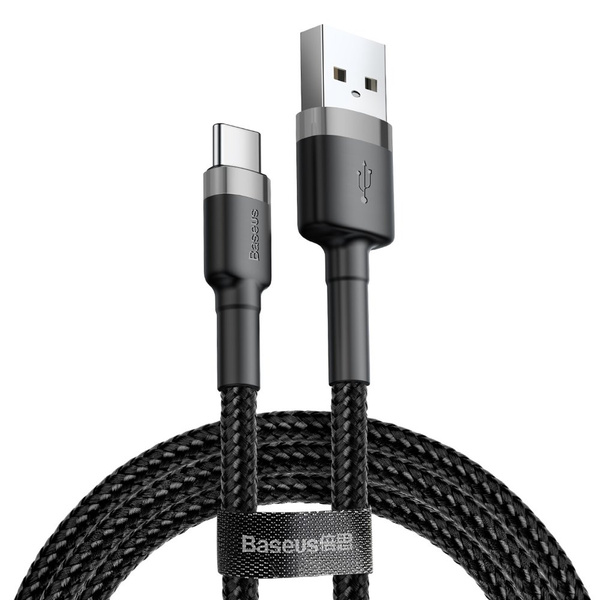 Baseus Cafule Kabel USB-A / USB-C QC3.0 2A 3m - Grau-Schwarz