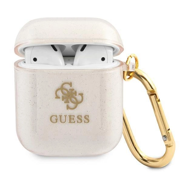Guess GUA2UCG4GD AirPods cover gold/gold Glitter Collection