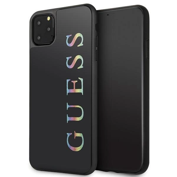 Guess GUHCN65LGMLBK iPhone 11 Pro Max black/black hard case Glitter Logo