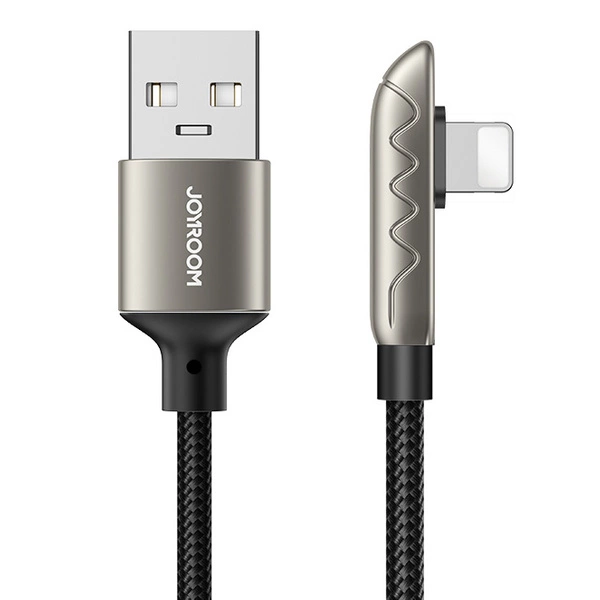 Joyroom gamingowy kabel USB - Lightning do ładowania / transmisji danych 2,4A 1,2m srebrny (S-1230K3)