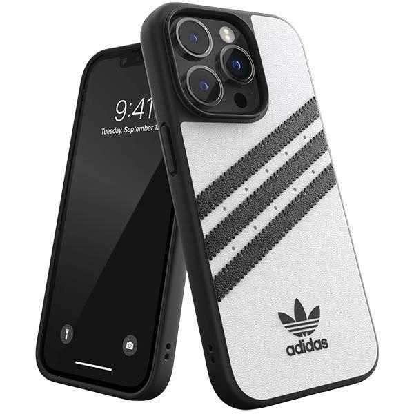 Etui Adidas OR Moulded Case PU na iPhone 14 Pro - biało-czarne