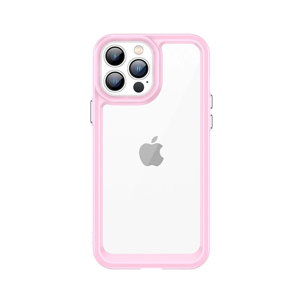 Outer Space Case Case für iPhone 12 Pro Max Hardcover mit Gelrahmen Pink