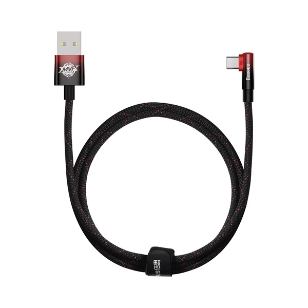 [RETURNED ITEM] Baseus MVP 2 Elbow-shaped Fast Charging Data Cable USB to Type-C 100W 1m Black+Red