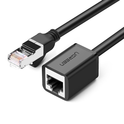 Ugreen NW112 11281 Netzwerk-Ethernet-Kabel RJ45 (weiblich) – RJ45 (männlich) F/UTP Cat. 6 1 Gbit/s 2 m – schwarz - OUTLET