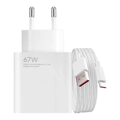 Xiaomi BHR9465EU 67W 6.2A USB-A Netzteil mit USB-C-Kabel - weiß