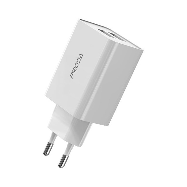 Proda EU настінний зарядний пристрій 2x USB білий (PD-A28 білий)